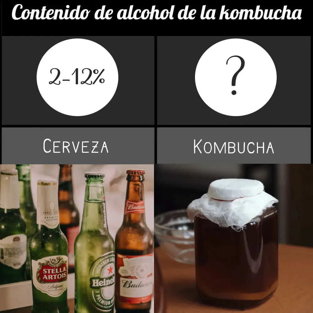 El contenido de alcohol en la kombucha